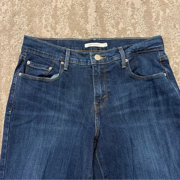 Womens Levi’s 505 Jeans Straight Leg Long Tall Stretch Size 6 (28Wx34L) - Picture 3 of 14